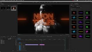 Neon Titles PR Tutorial Premiere Pro MOGRTs [upl. by Far]