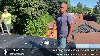 Home addition flat roof replacement London Ontario  Legacy Flat Roofing [upl. by Gwynne]