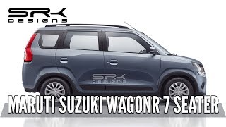 Maruti Suzuki WagonR 7 Seater  Rendering  Making Video  SRK Designs [upl. by Lanod]