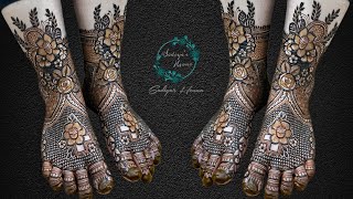 Full Leg Mehndi Design Bridal  Latest Feet Mehndi Design  Foot Bridal Mehndi  Sadiyas Henna [upl. by Ecnahs]