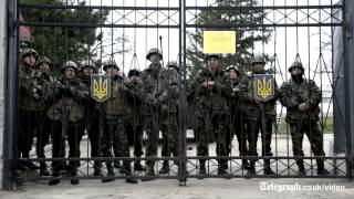 Uneasy standoff between Ukrainian and Russia troops in Crimea [upl. by Oralee]