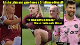 Mira lo que respondió Alisha Lehmann cuando le preguntaron si prefiere a Messi o a Cristiano Ronaldo [upl. by Ahtilat]