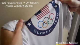 DTG Printed Nike DriFIT Shirt  Stretch Test  Polyester  No Pretreatment [upl. by Nomyad592]