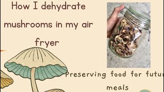 DEHYDRATED MUSHROOMS IN MY NINJA DUAL AIR FRYER [upl. by Atlanta]