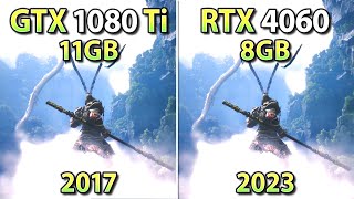 GTX 1080 Ti vs RTX 4060  Test in 13 New Games 1080p [upl. by Ashwin]