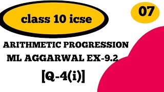 Arithmetic amp Geometric Progression Class 10th Math  Ml Aggarwal ICSE icse class 10 maths [upl. by Atela]