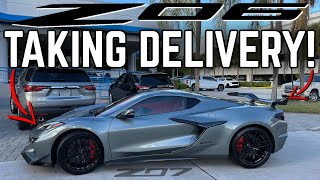 Taking Delivery of a HYPERSONIC GRAY C8 Corvette Z06 WITH Z07 package [upl. by Haelat71]