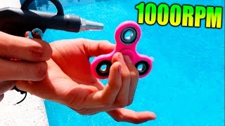 FIDGET SPINNER A MÁXIMA VELOCIDAD  1000RPM PODRÁ SALTAR EL AGUA Y CRUZAR LA PISCINA [upl. by Osyth]