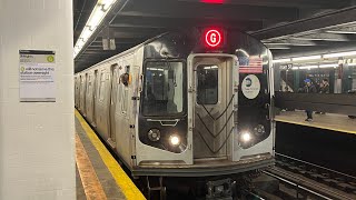 IND CrosstownFulton Street Lines A C and G trains at Hoyt Schermerhorn Street [upl. by Akcebar]