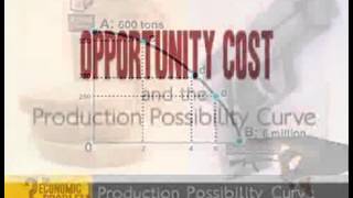 Production possibility curve Scarcity inefficiency choice and opportunity cost [upl. by Trenna605]