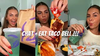 TACO BELL MUKBANG 🌮🛎️😮‍💨 chatting  eating [upl. by Elleinod]