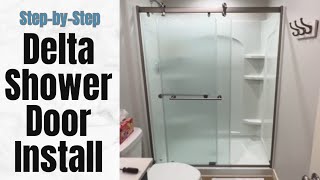 How to Install Delta Frameless Shower Door StepByStep [upl. by Ninnette]