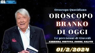 Oroscopo oggi di Branko del 122024  le previsioni [upl. by Faro]