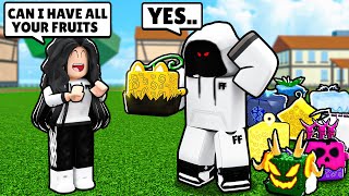 I Said YES To My GIRLFRIEND For 24 HOURS Blox Fruits [upl. by Noirad349]