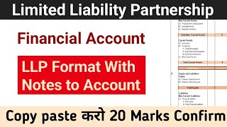 LLP Format  Limited Liability Partnership Format with Notes to Account  Financial Account [upl. by Silvie573]