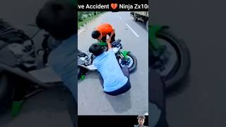 Live Accident Of Ninja Zx10r 💔 Total Loss Super Bike  Superbike shorts trending [upl. by Aillimac719]