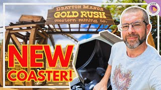 GOLD RUSH Opening Day VLOG  Drayton Manors NEW Coaster [upl. by Uwkuhceki497]