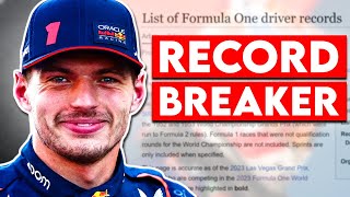 Every Record Max Verstappen Has Broken in 2023 [upl. by Noryd]