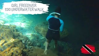 Girl Walking Underwater  Gasparee Caves [upl. by Keeler655]