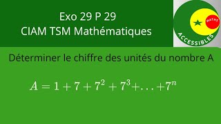 Exo 29 P 29 CIAM TSM Mathématiques [upl. by Fisk238]