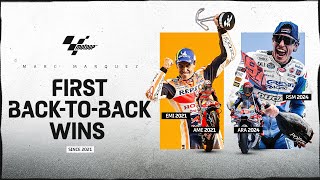 Marc Marquez confirms his return with his first backtoback since 2021 🥇🥇  2024 SanMarinoGP [upl. by Ulane]