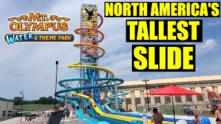 The Rise Of Icarus North Americas Tallest Water Slide Mt Olympus Wisconsin Dells 2024 Update [upl. by Tenej432]