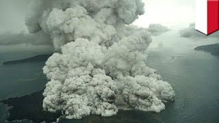 Tsunami in Indonesia caused by volcano eruption  TomoNews [upl. by Ortrud284]