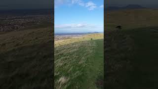 Arthurs seat edinburgh from pentlands sunny windy edinburgh hills [upl. by Llertak175]