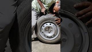 Tubeless tyre puncture repairviralshort shortsvideo tires tubeless car tyre [upl. by Nitsraek631]