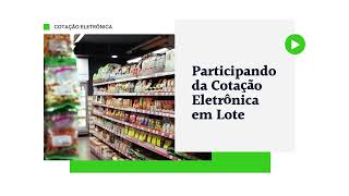 Participando da Cotação Eletrônica em Lote [upl. by Tamas685]