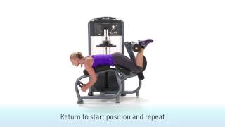 Precor  Discovery Series Selectorized Line DSL606 Prone Leg Curl Instructional Video [upl. by Blaine]