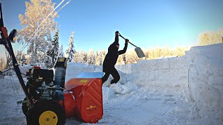 Snow Blowers Challenge  Clearing my neighbors driveway [upl. by Keelby]