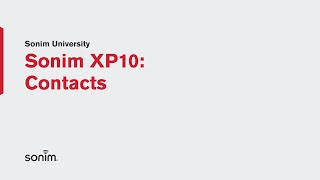 Sonim XP10  Contacts [upl. by Arreit]