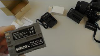 Nikon D50 battery comparison Bonacell Synergy Maxell [upl. by Tony]