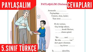 PAYLAŞALIM Dinleme Metni Cevapları 5Sınıf Türkçe Ders Kitabı Sayfa212213214 [upl. by Held]