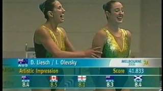 Synchronized Swimming Commonwealth Games 2006 Duet Australia [upl. by Chuu284]