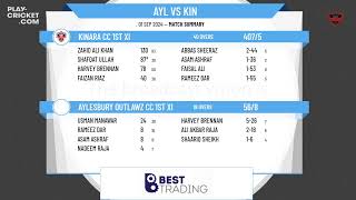 Aylesbury Outlawz CC 1st XI v Kinara CC 1st XI [upl. by Osnofledi]