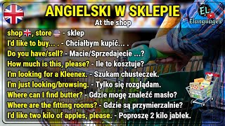 Angielski w sklepie na zakupach kupowanie zwroty i słówka  At the shop in English [upl. by Otrebireh602]