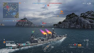 World of Warships Legends T6 New Orleans RRated Win [upl. by Rednael956]