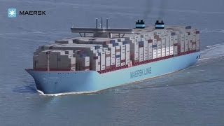 Maersk Line  TripleE The largest most efficient ship in the world [upl. by Yanaj]