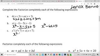 FACTORIZATION PART 2 [upl. by Granny]