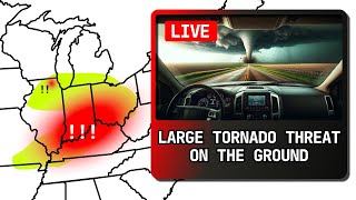 TORNADO Threat Midwest  As It Happened [upl. by Agiaf]