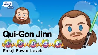 QUIGON JINN Power Level 1 to 5  Star Wars  Disney Emoji Blitz  v64 [upl. by Aicetal]