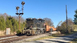 Small Locomotive With Big Train amp Some Of The Oldest Rail You Will See On A Main Line Close Look [upl. by Nylecyoj]