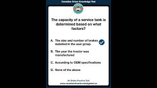 Air Brake Practice Test  Audio  Canadian Driver Knowledge Test canadiandrivingtest drivingtest [upl. by Shanda646]