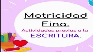 MOTRICIDAD FINA  ACTIVIDADES PREVIAS A LA ESCRITURA  ACTIVIDADES PARA HACER EN CASA [upl. by Ahseihs52]