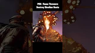 HELLDIVERS 2  POV Flame Throwers Destroy Shrieker Nests [upl. by Annig439]