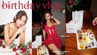 BIRTHDAY VLOG turning 22 dior makeup haul shoot at SUHA spending my bday at the cabin 🥀 [upl. by Luciano240]