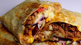 Beef Cheese WrapBeef burrito By Recipes of the World [upl. by Notyrb]