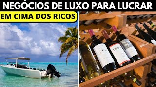 7 Negócios de LUXO para ganhar dinheiro dos RICOS [upl. by Ellirpa]